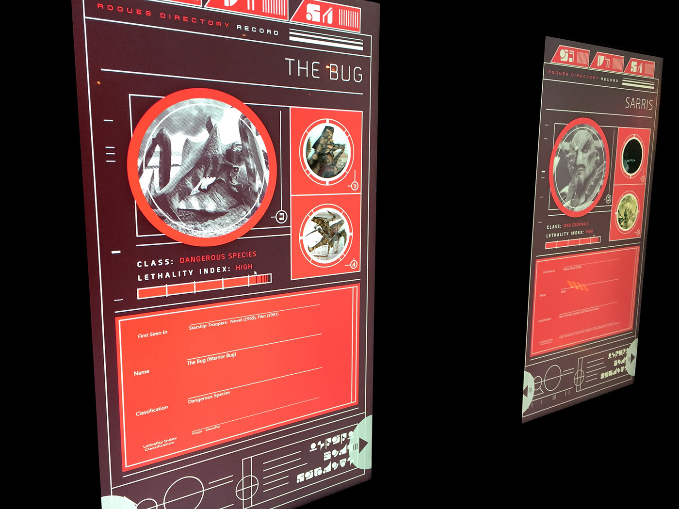 Adobe Portfolio science fiction spaceship touch-screen interactives