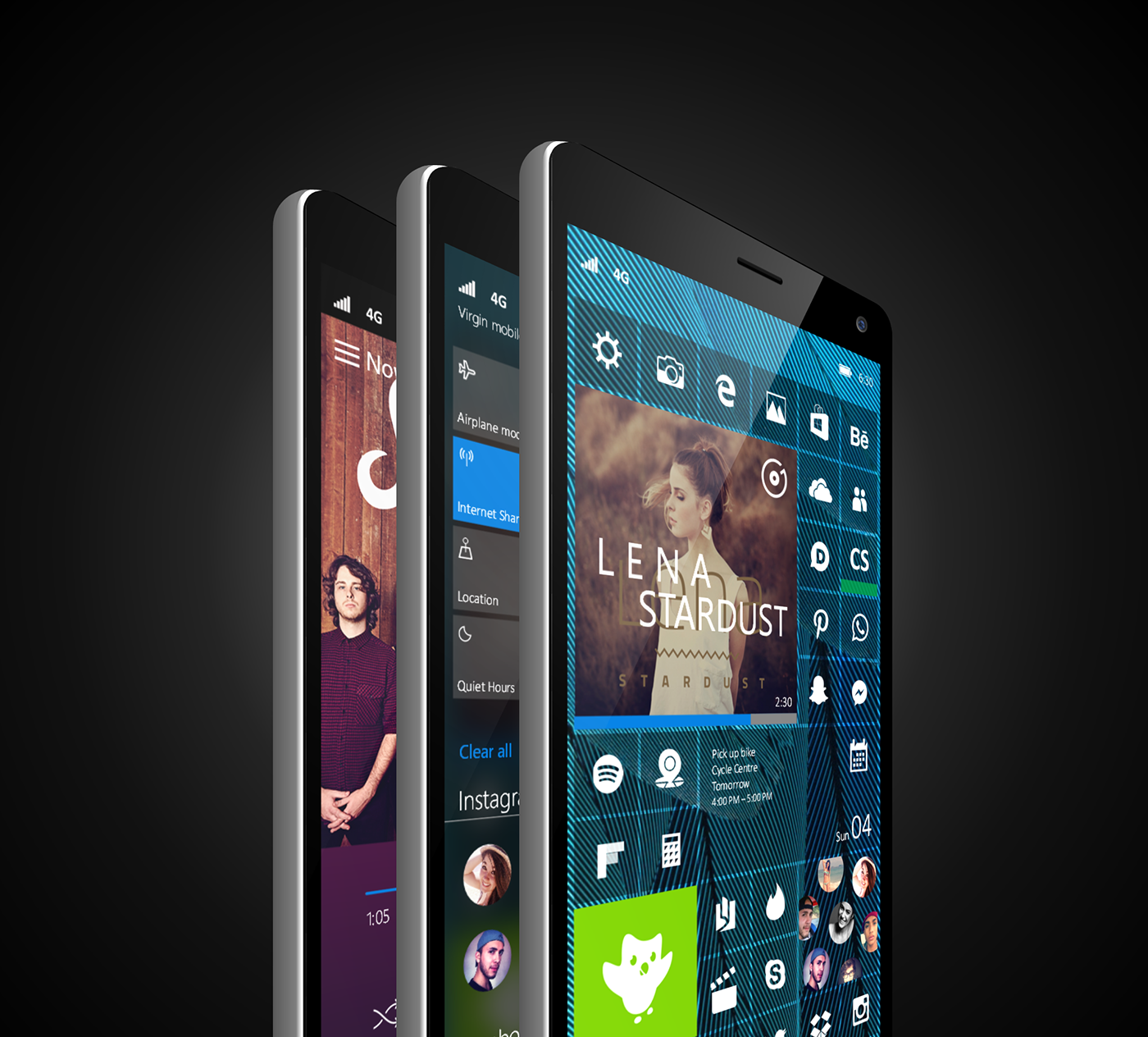 Windows 10 Redesing for phones on Behance