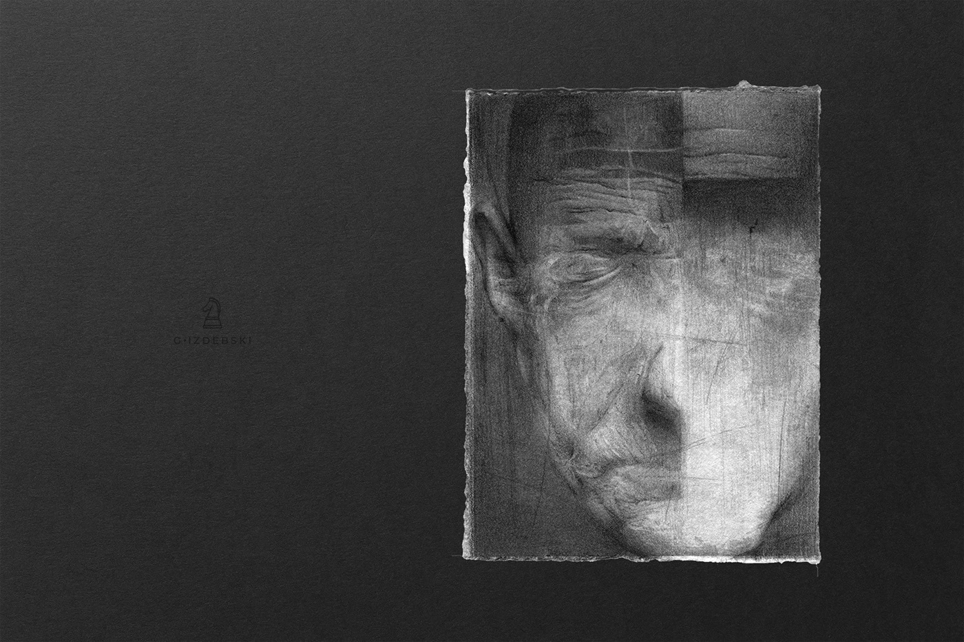 art Drawing  face graphic graphite head ILLUSTRATION  men pencil portrait