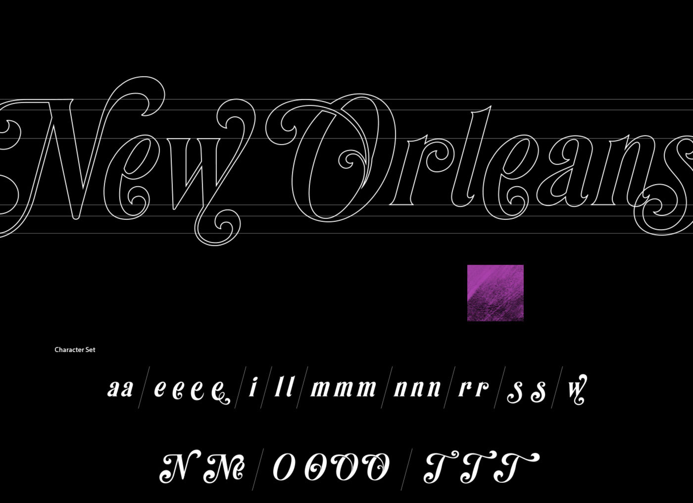 lettering branding  new orleans city logo type hand Calligraphy   design