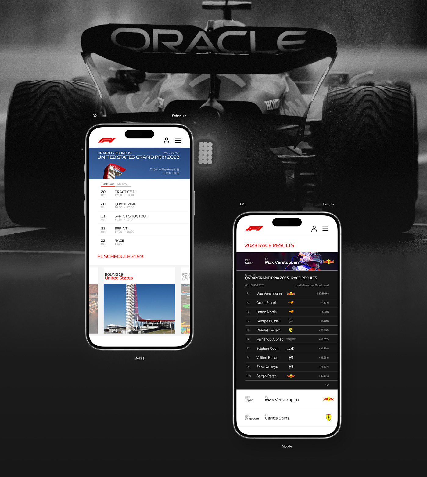ui design UI UI/UX Formula 1 Formula1 formula one f1 Motorsport interaction Web Design 