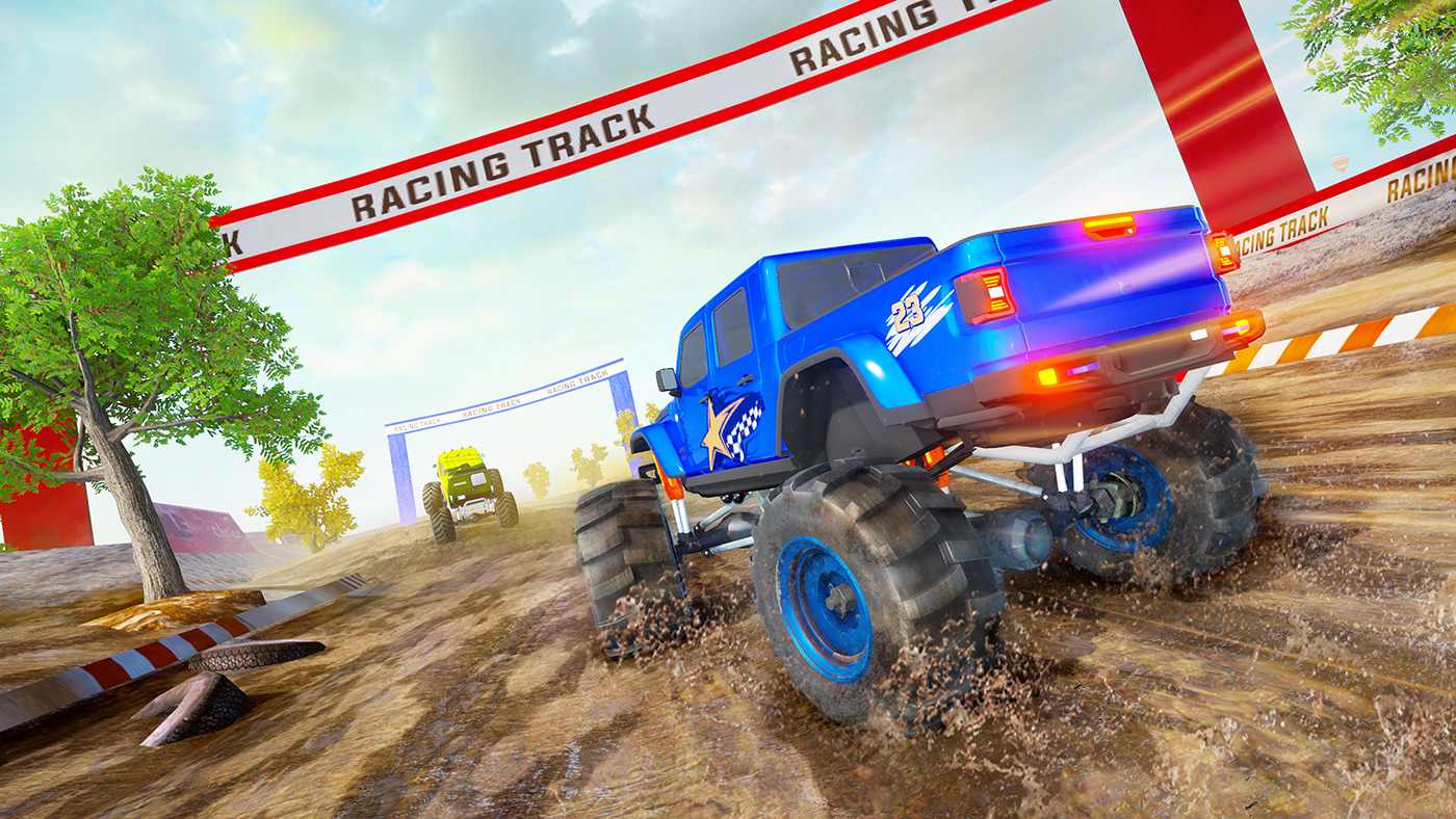 Car Games dirt monster truck racing off road Racing