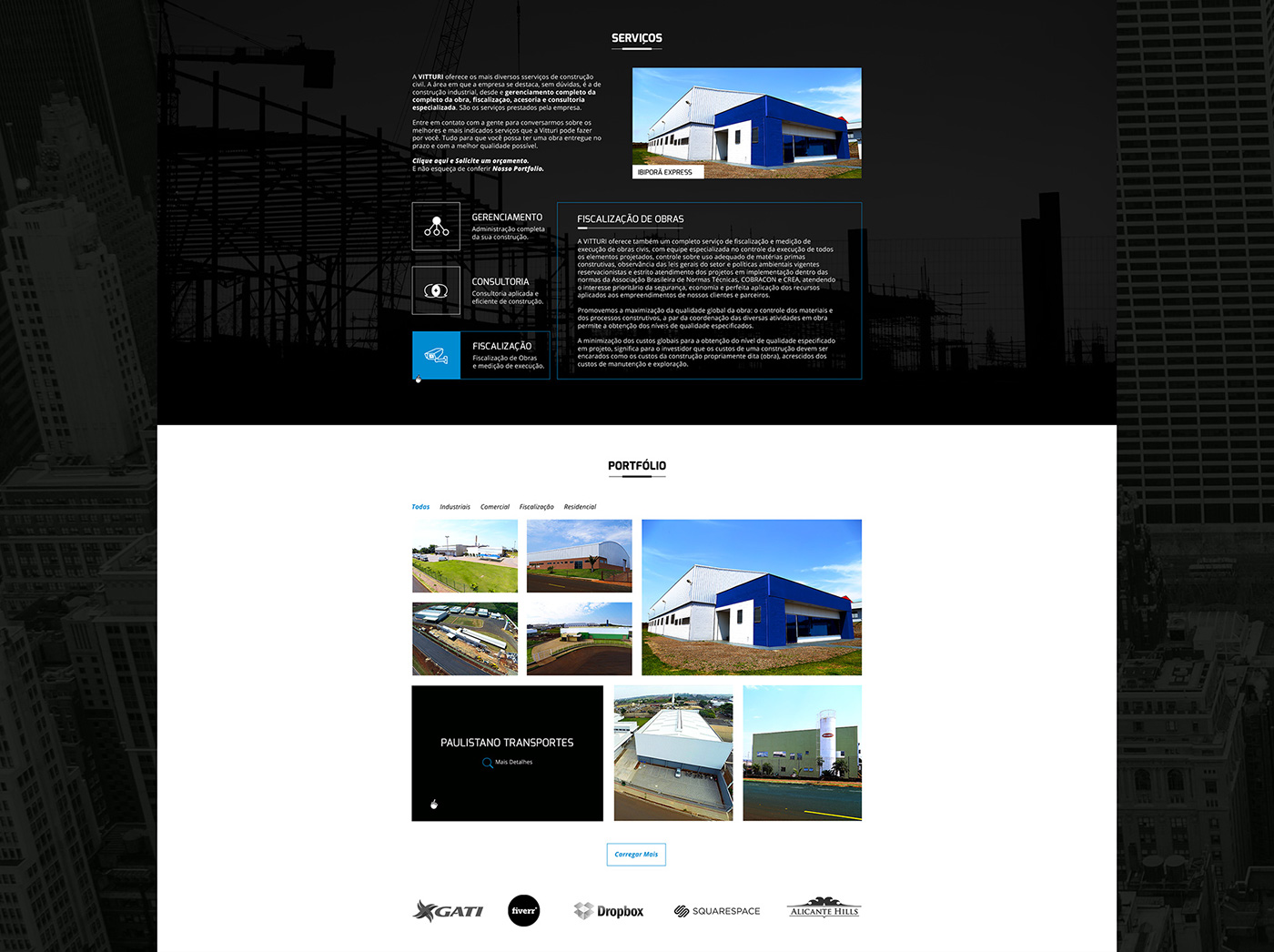 vitturi site One Page Website design primage