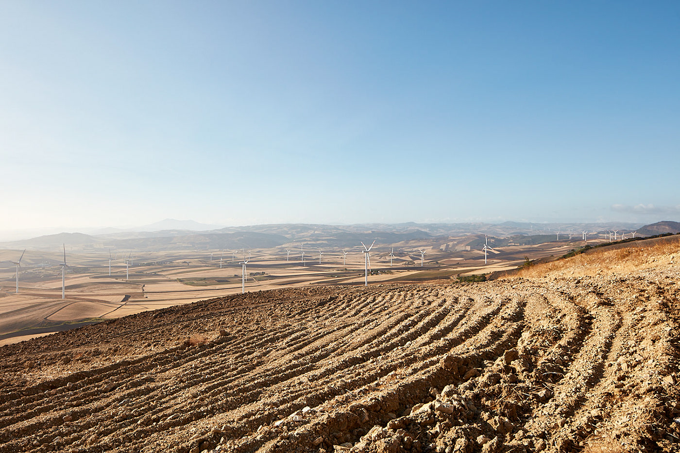 Landscape turbines wind green puglia Italy energy power eolico energia