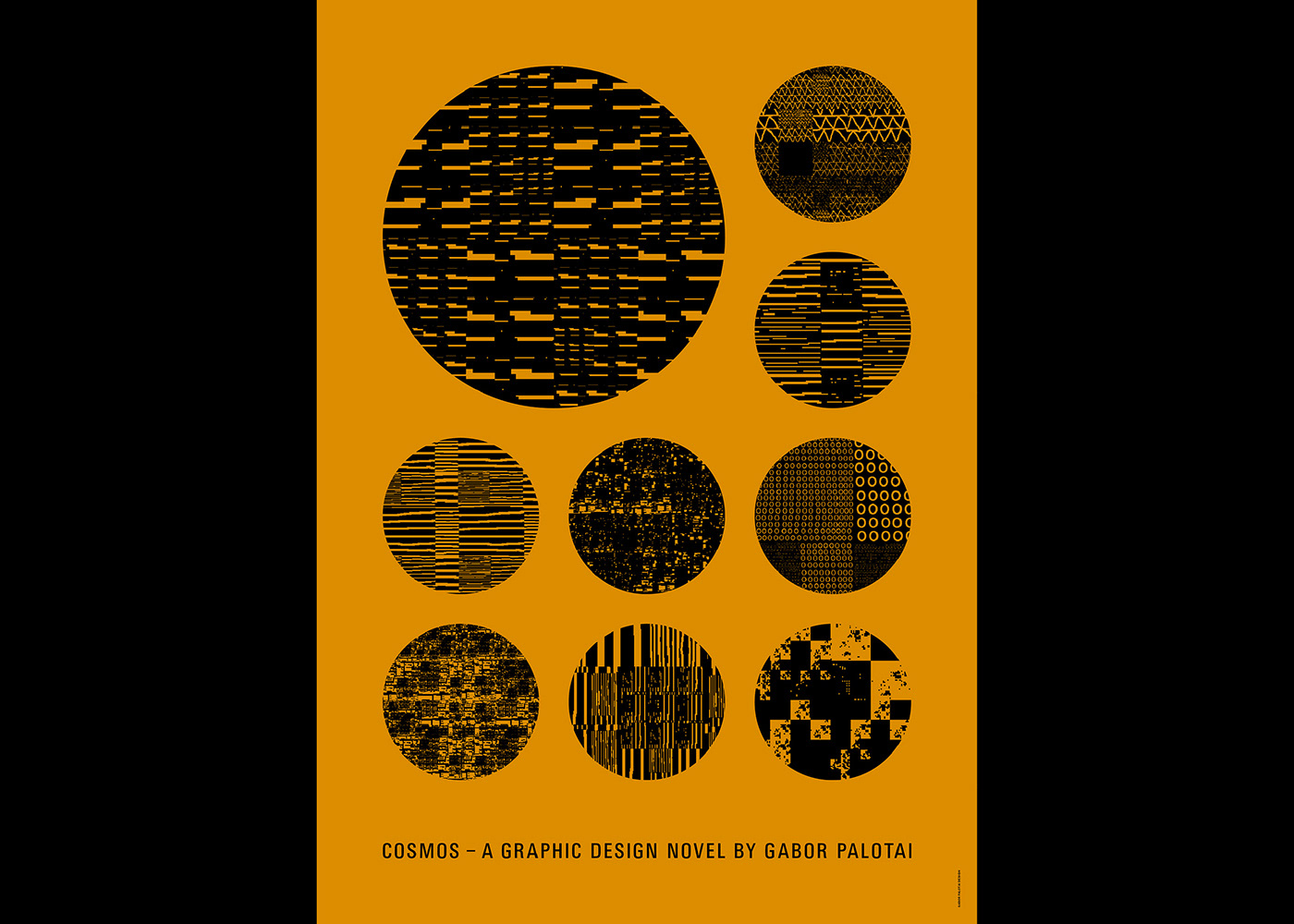 gabor palotai Sweden ILLUSTRATION  poster print abstract bw orange art poster