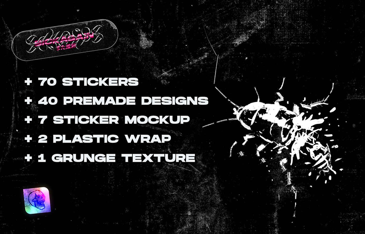 Art Cover Free Assets free mock up free stickers mock up stickers desing stickers holo stickers mock up stickers pack trash design