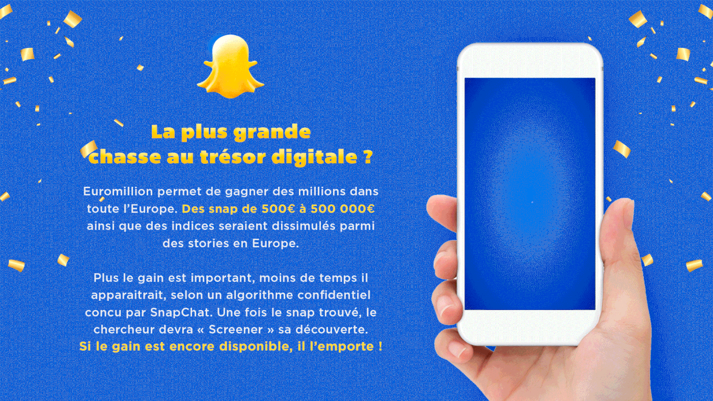 snapchat digital Française des Jeux Viral Advertising  publicité Snapmap les venants Paris operation