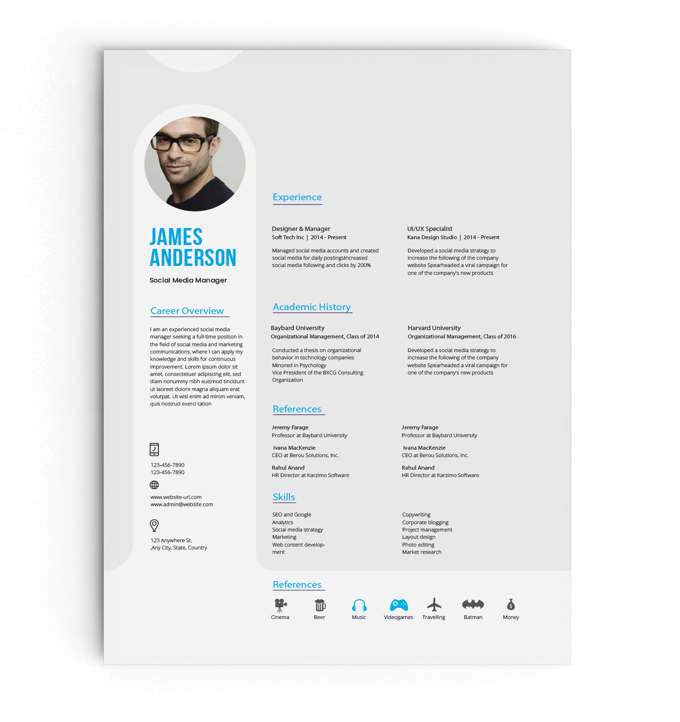 clean cv design elegant elegant resume female resume infographic resume minimalist resume modern cv Modern Resume professional cv