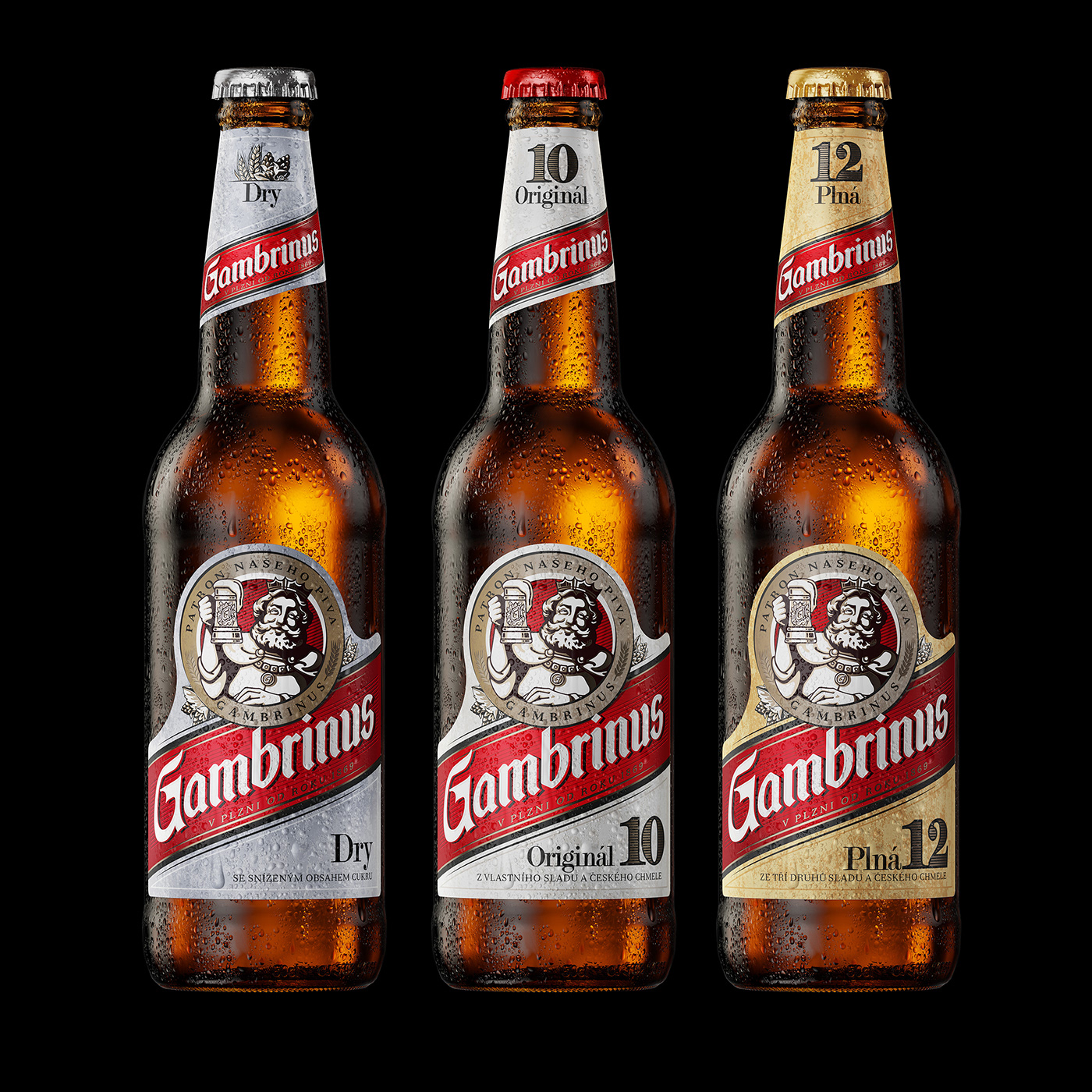 beer CGI rendering bottles gambrinus packshots cinema4d corona marketing   ILLUSTRATION 