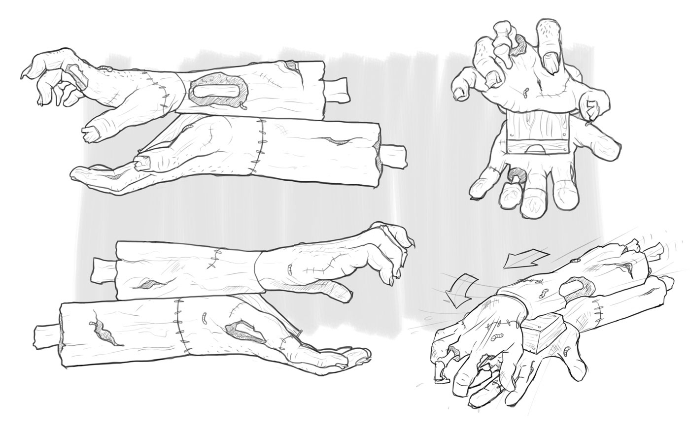 toy design  zombie hand  zombie sketching Drawing  Concept Sketches product design 