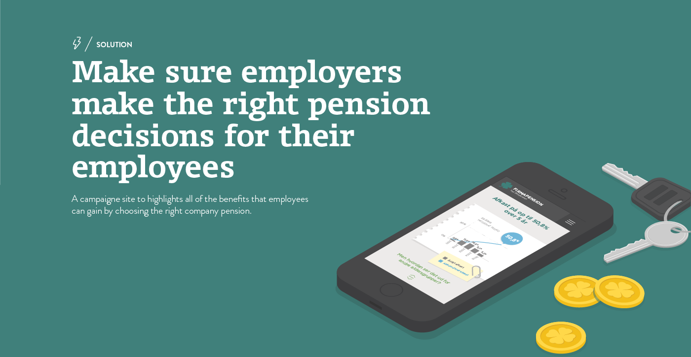 Sampension Firmapension campaign site Website Company Pension pension employees money insurance