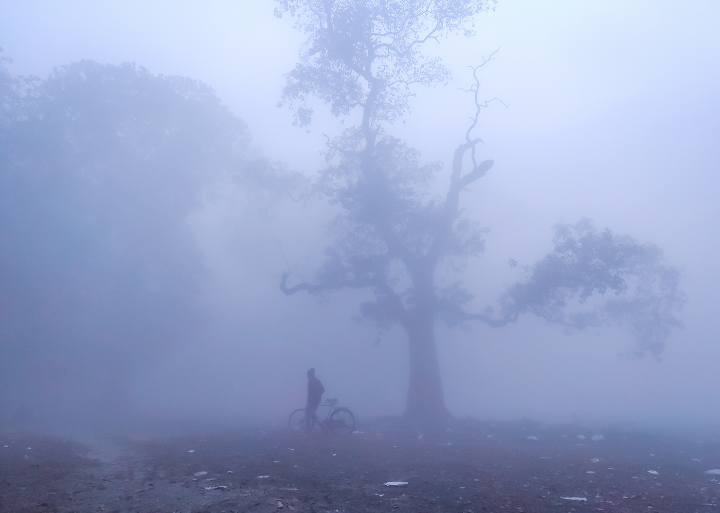 cityscape fog Kolkata mist MORNING people Street winter