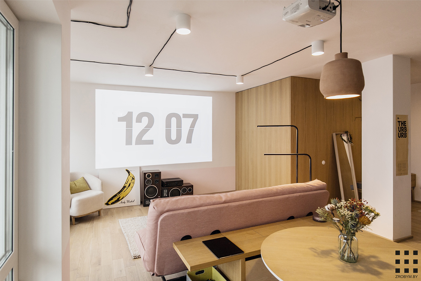 PINK AND WOOD APARTMENT on Behance