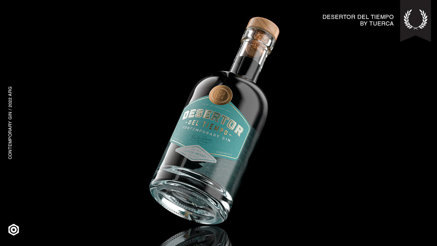 gin Label Packaging design identity spirit gastronomy branding  logo bottle