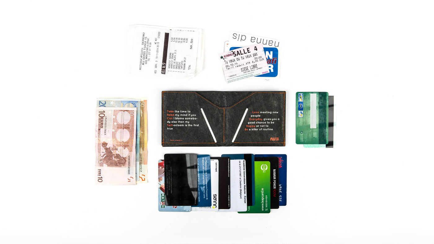 WALLET portefeuille TYVEK nowa waterproof strong cards business thin Slots belgium paper PAPER WALLET money