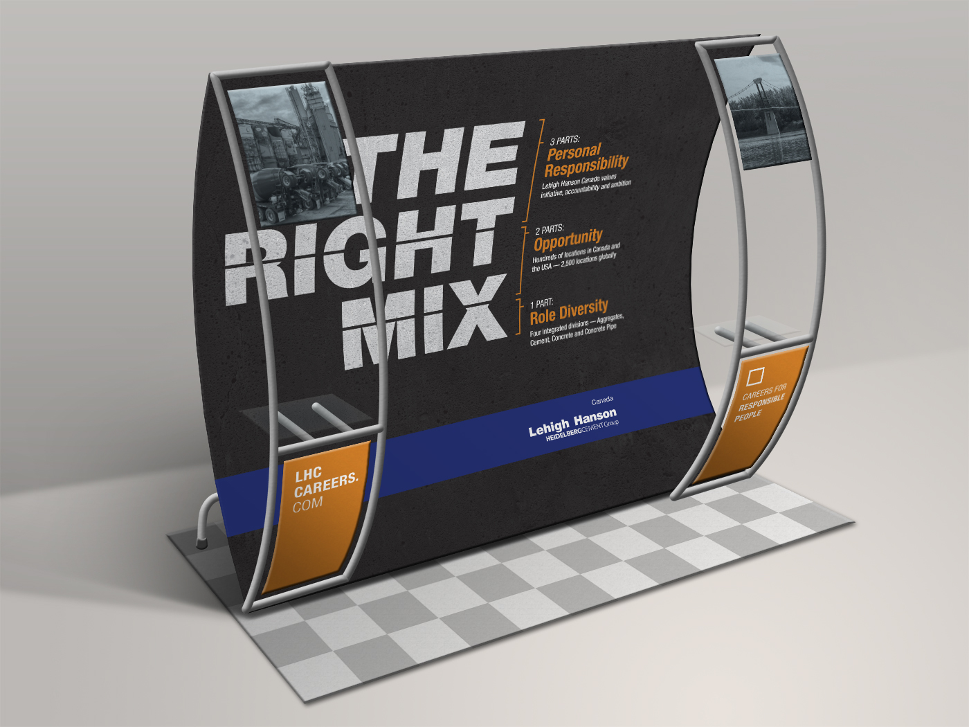 tradeshow booth Signage poster print cement Lehigh