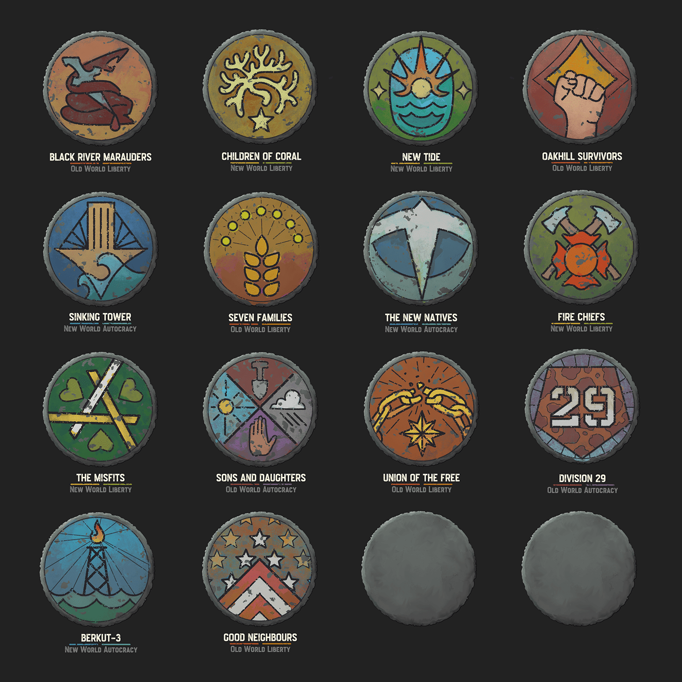 emblems of the tribes.