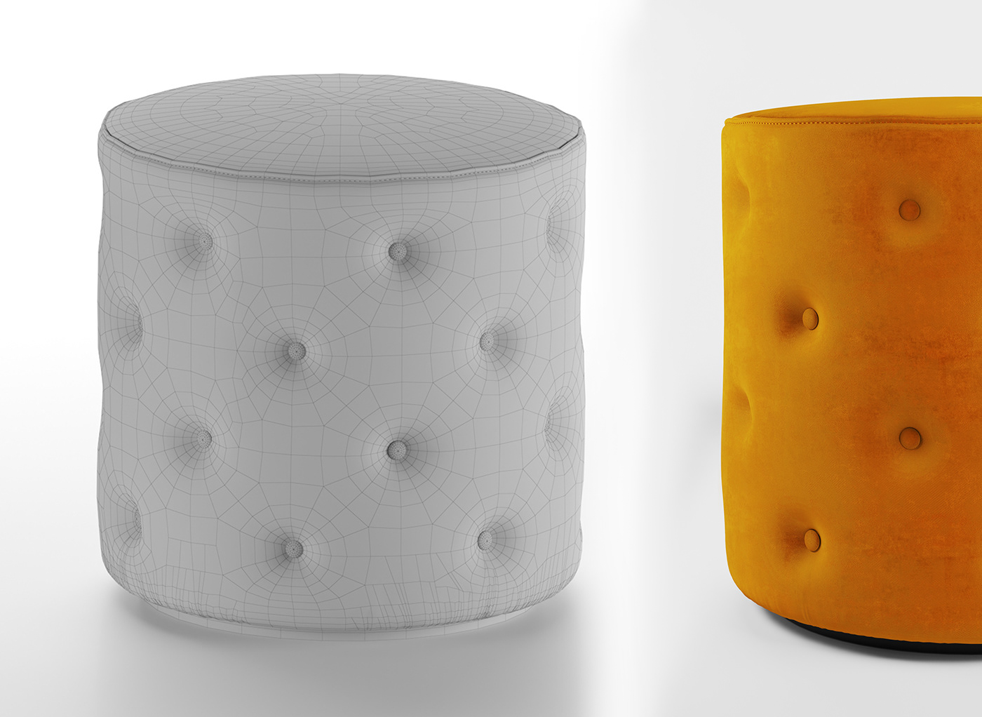 3D 3ds max archviz CGI corona design furniture modeling pouf seating