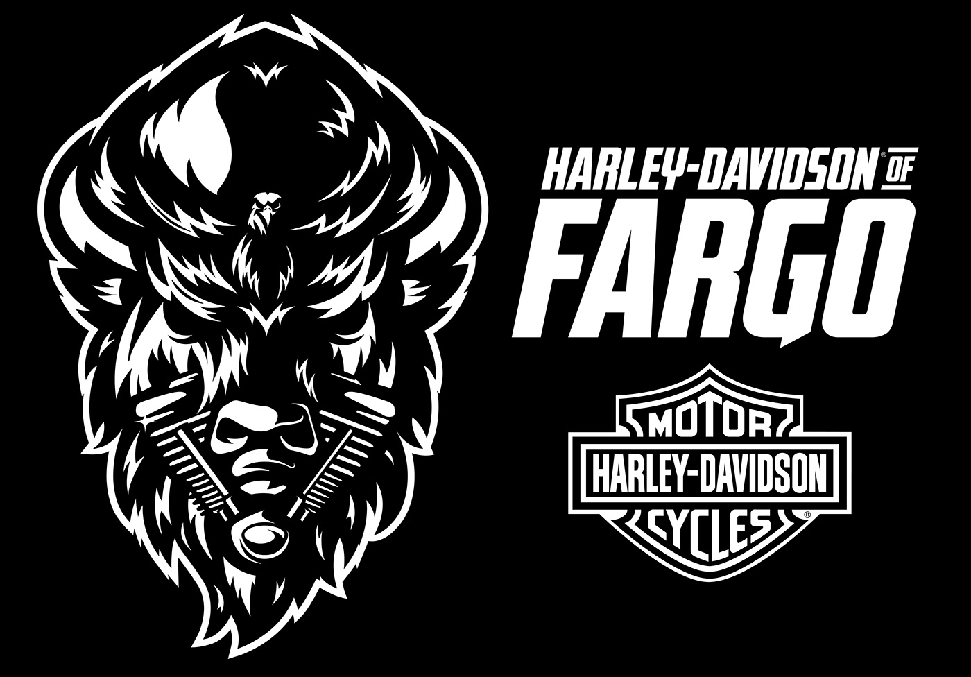 logo logo desing Harley-Davidson harley motorcycle branding  identity Bike Logotipo ILLUSTRATION 