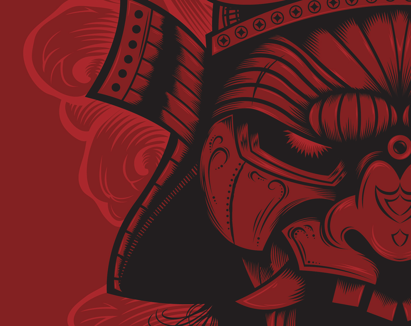 samurai pattern vector