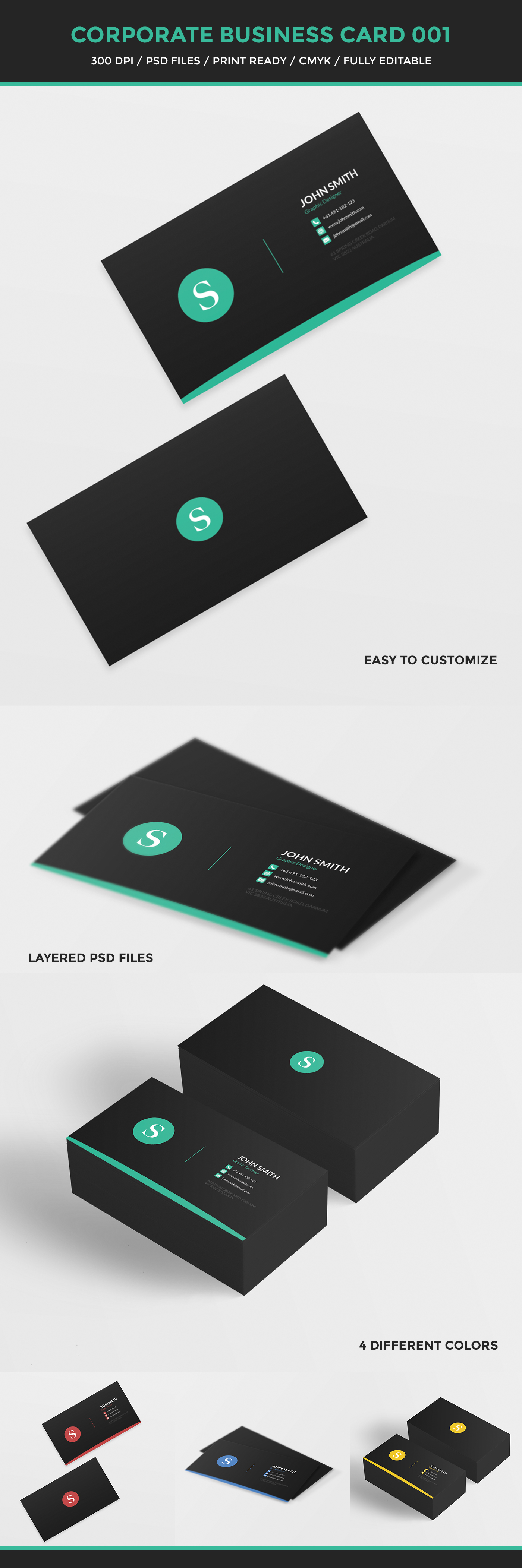 business card clean editable template brand identity Business Cards minimal branding  print