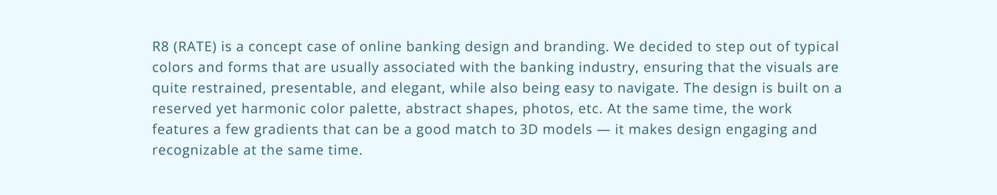 3D app design Bank brand identity finance Fintech gradient money Social media post UX UI