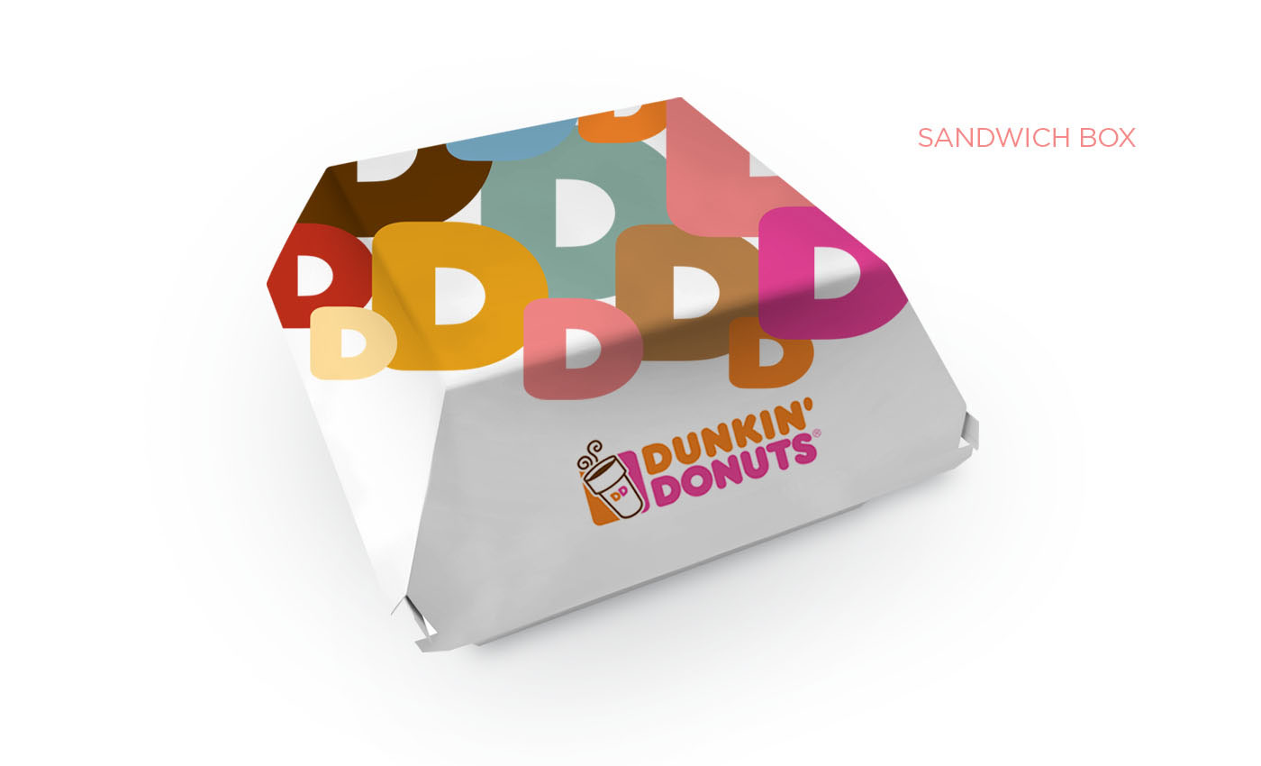 Dunkin Donuts Packaging cup box donut Coffee sandwich munchkin dunkin' donuts