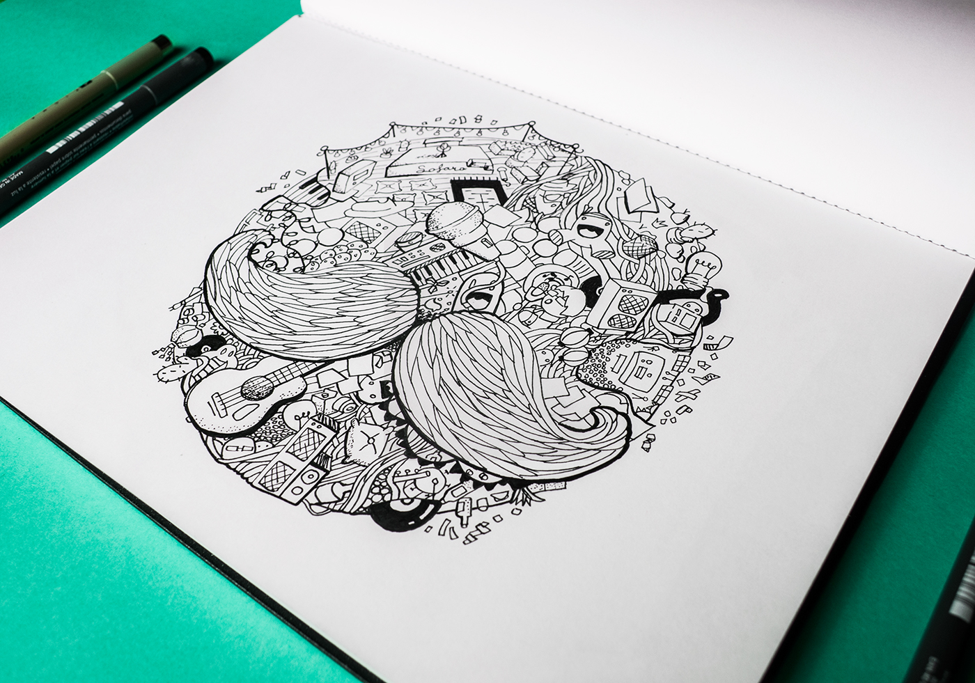 poster festival horror vacui ilustracion ink sketchbook campaign sketch inked kawaii