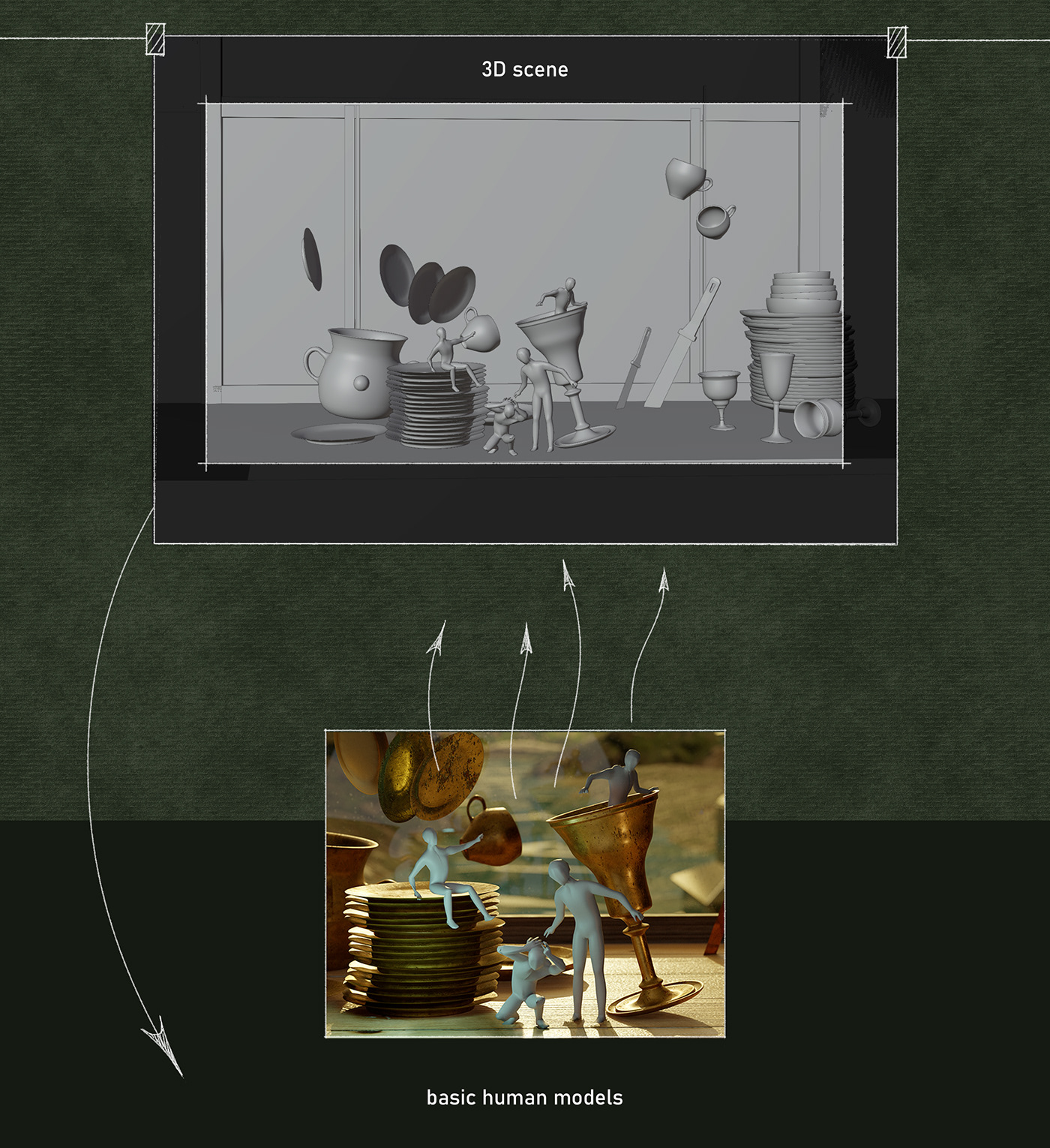 concept art ILLUSTRATION  Render blender key frame Visual Development Story telling Game Art background art Character