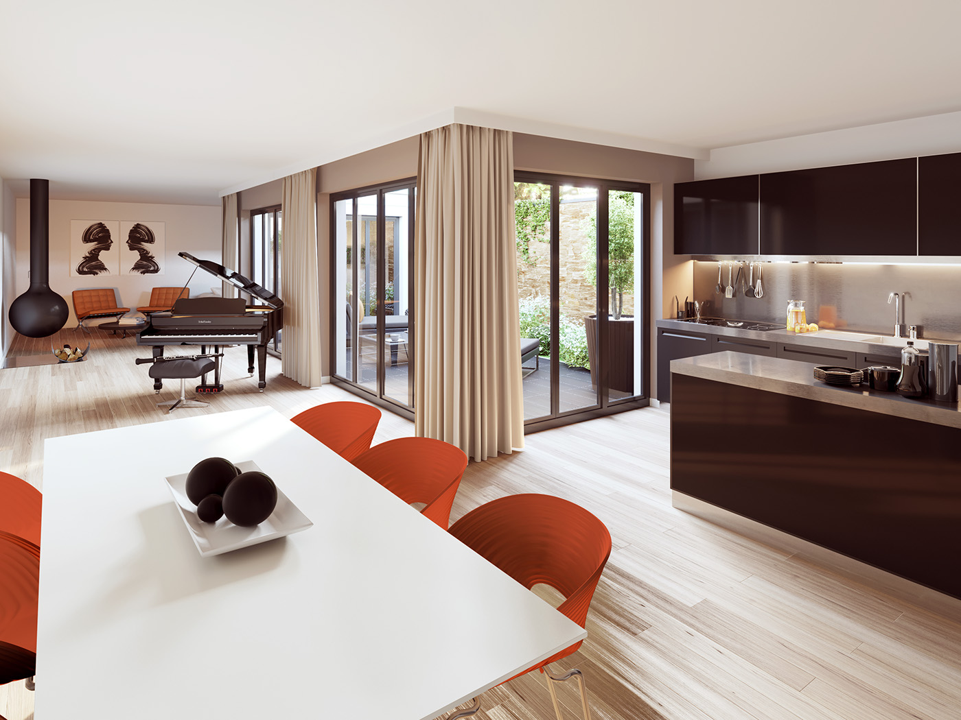 3dmax visualisations interiors bedroom living room