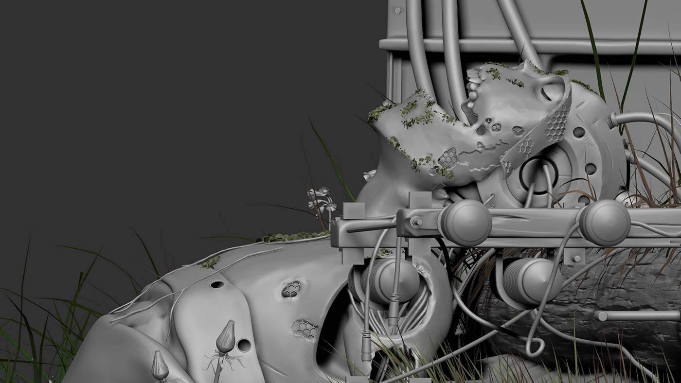 digital 3d Character environment 3D CG concept art Sculpt simon stalenhag