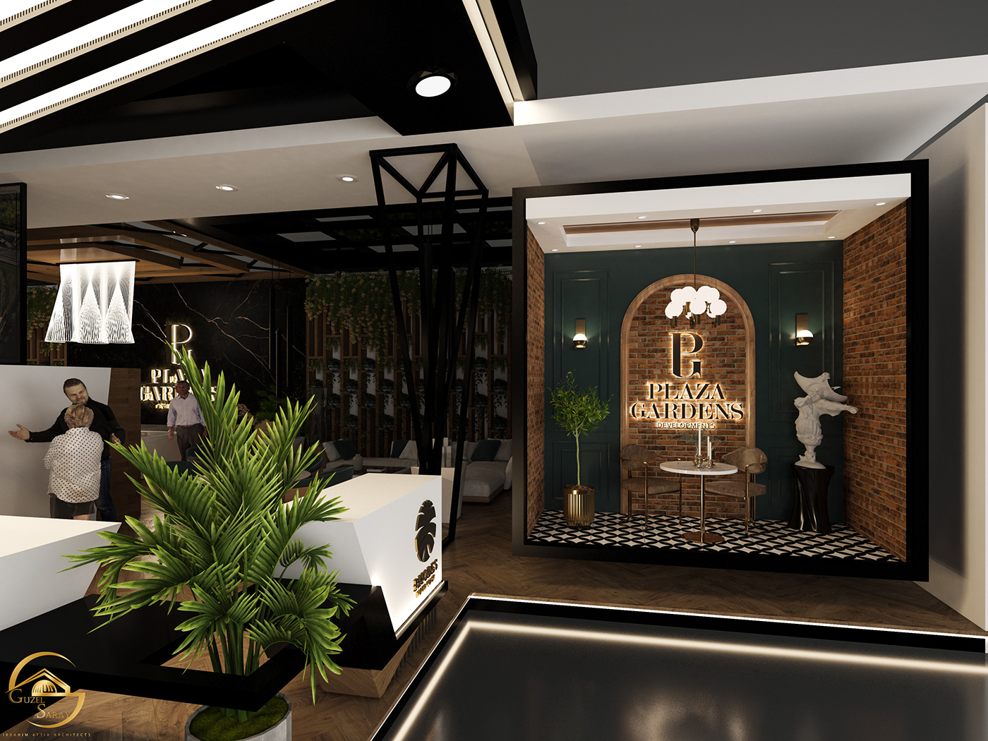 architecture visualization Render modern 3ds max vray booth