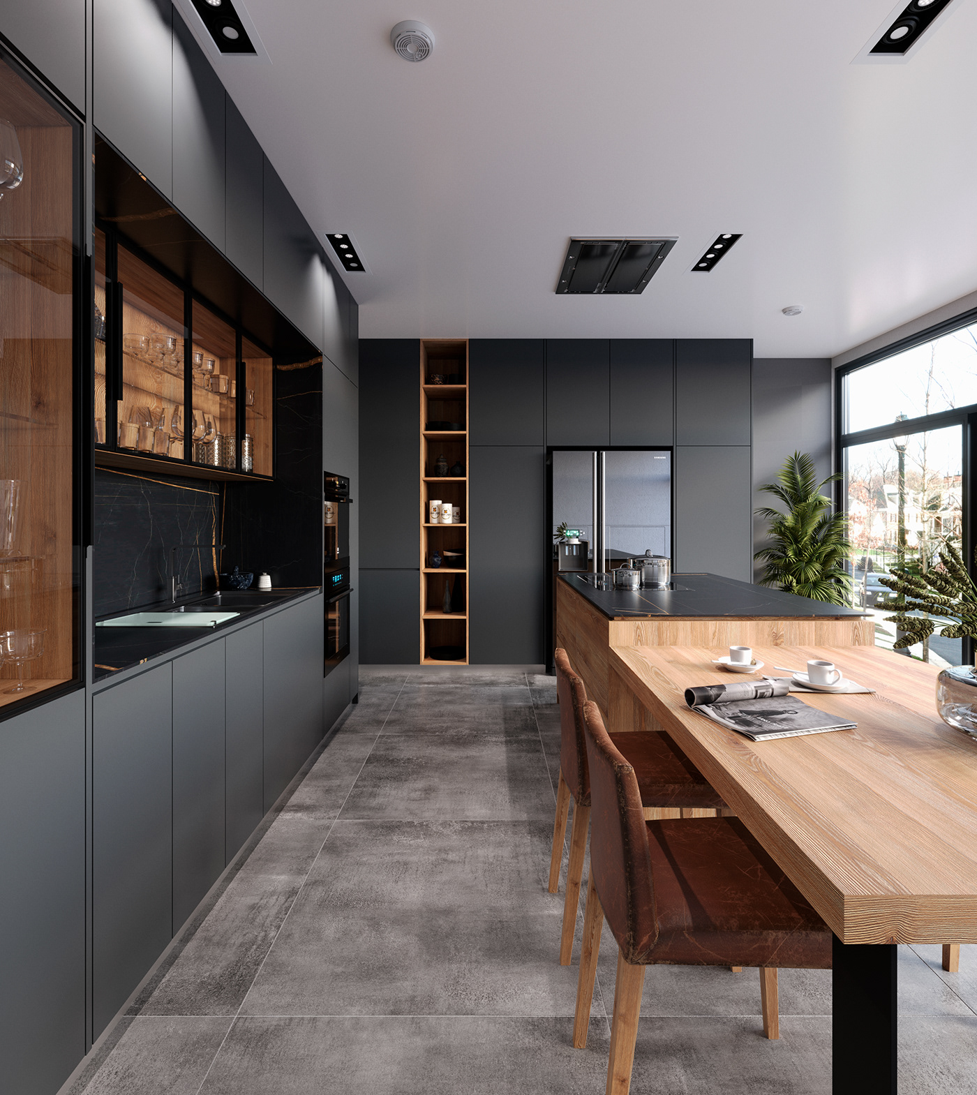 Render 3D 3ds max architecture visualization interior design  CGI arquitectura kitchen Interior