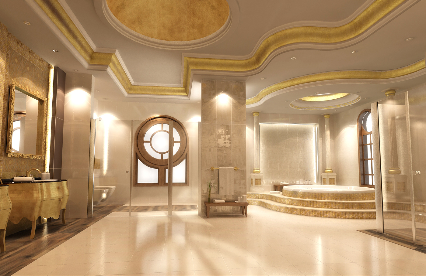 Interior_Design_Rich_Bathroom on Behance
