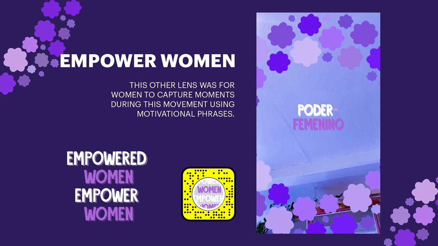 AR augmented reality design effect filter ILLUSTRATION  snapchat women's day