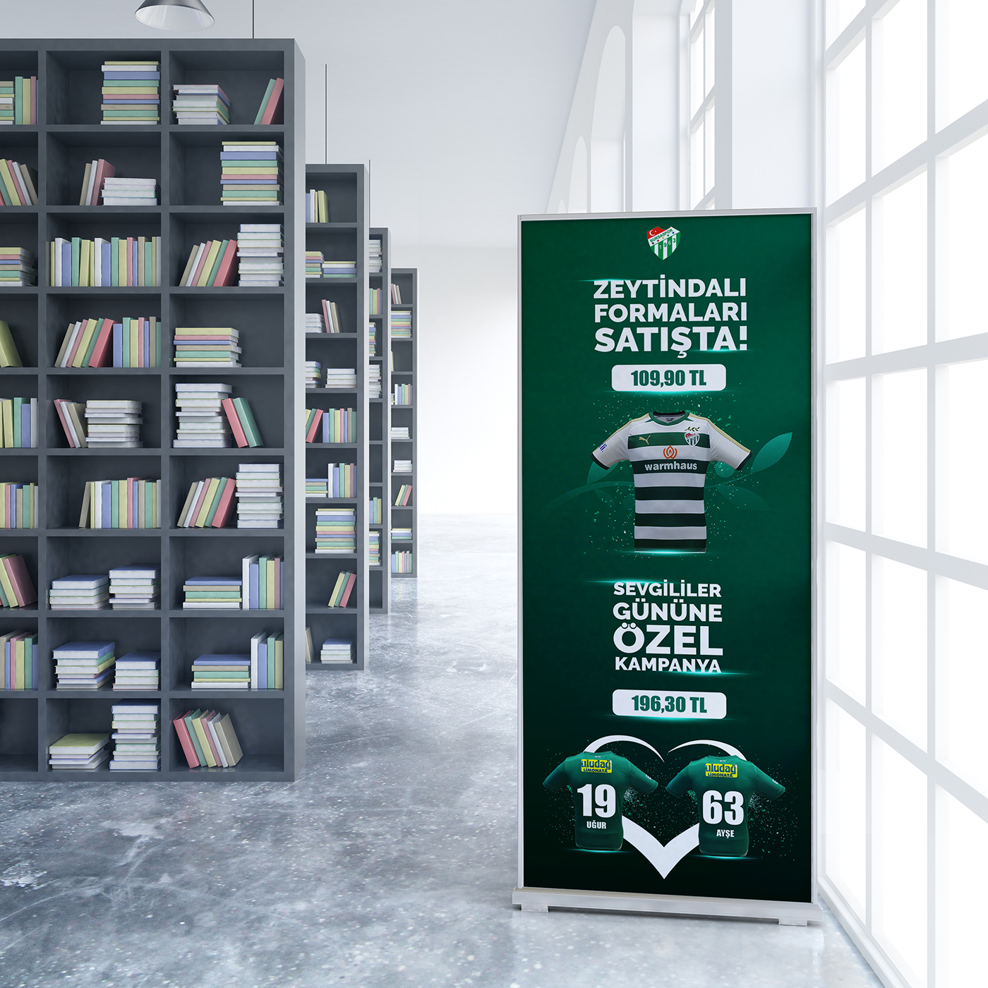 rollup Roll-Up designer football Bursaspor graphic modern creative brand identity