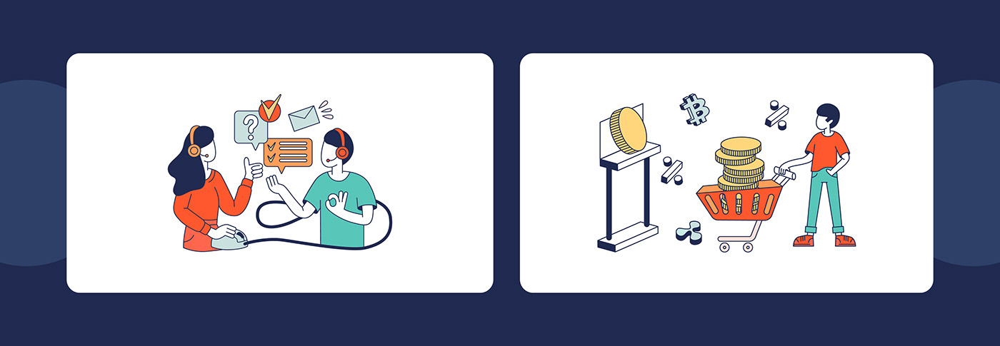 Character design  crypto cryptocurrency ILLUSTRATION  illustrations UI/UX