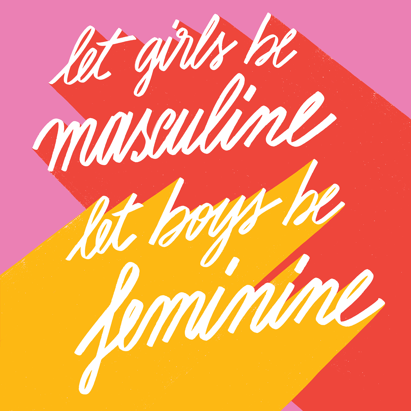 lqbtqia Gender identity sexuality masculine feminine boys girls lettering brushlettering