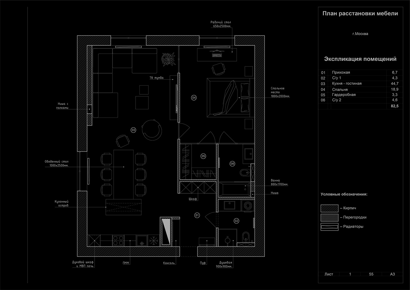 apartment bedroom corona design Interior kitchen living room LOFT Minimalism visualization