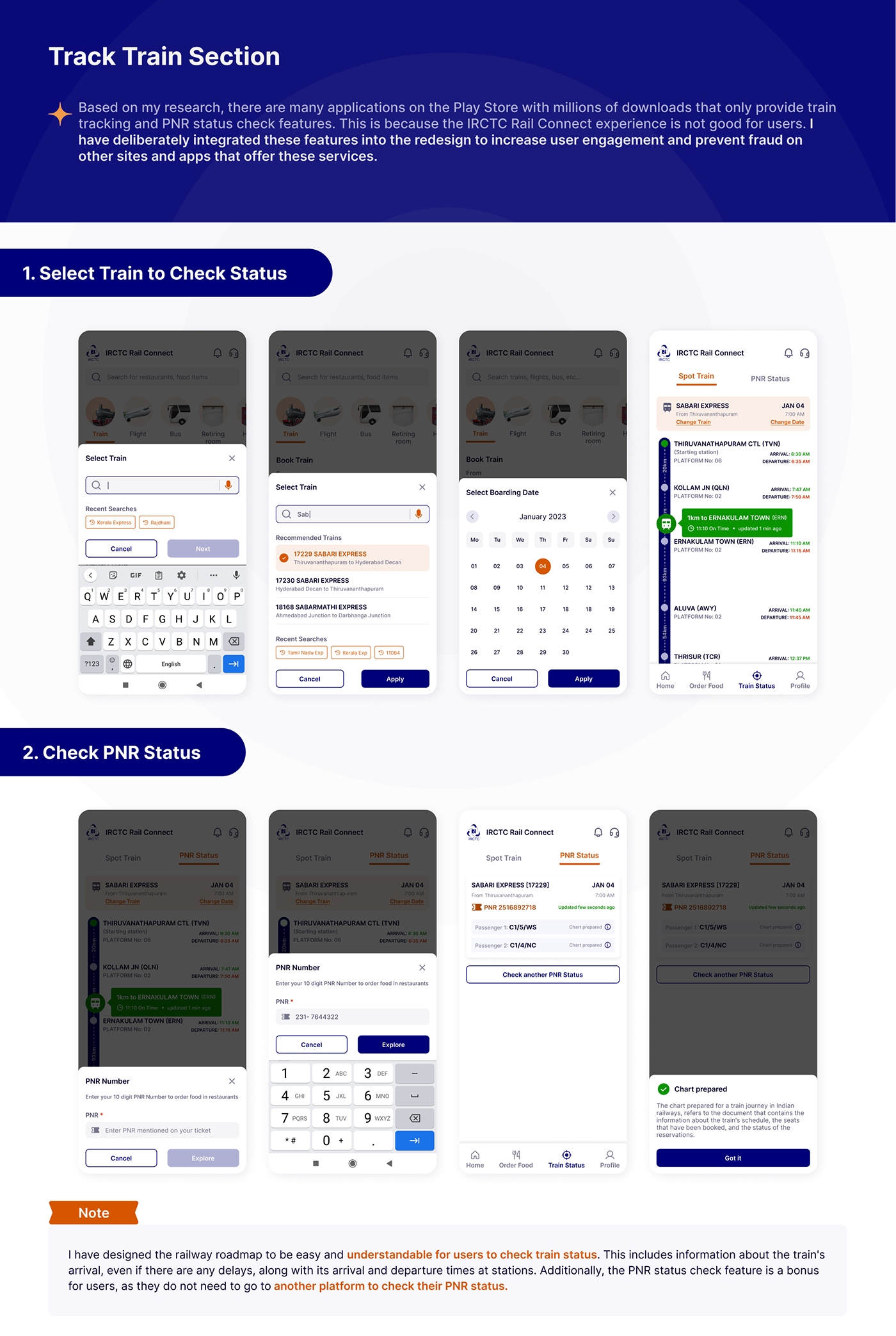 Indian Railways IRCTC Redesign Mobile app redesign UI UX Case study UI UX design UI UX Presentation UI/UX user experience UX design