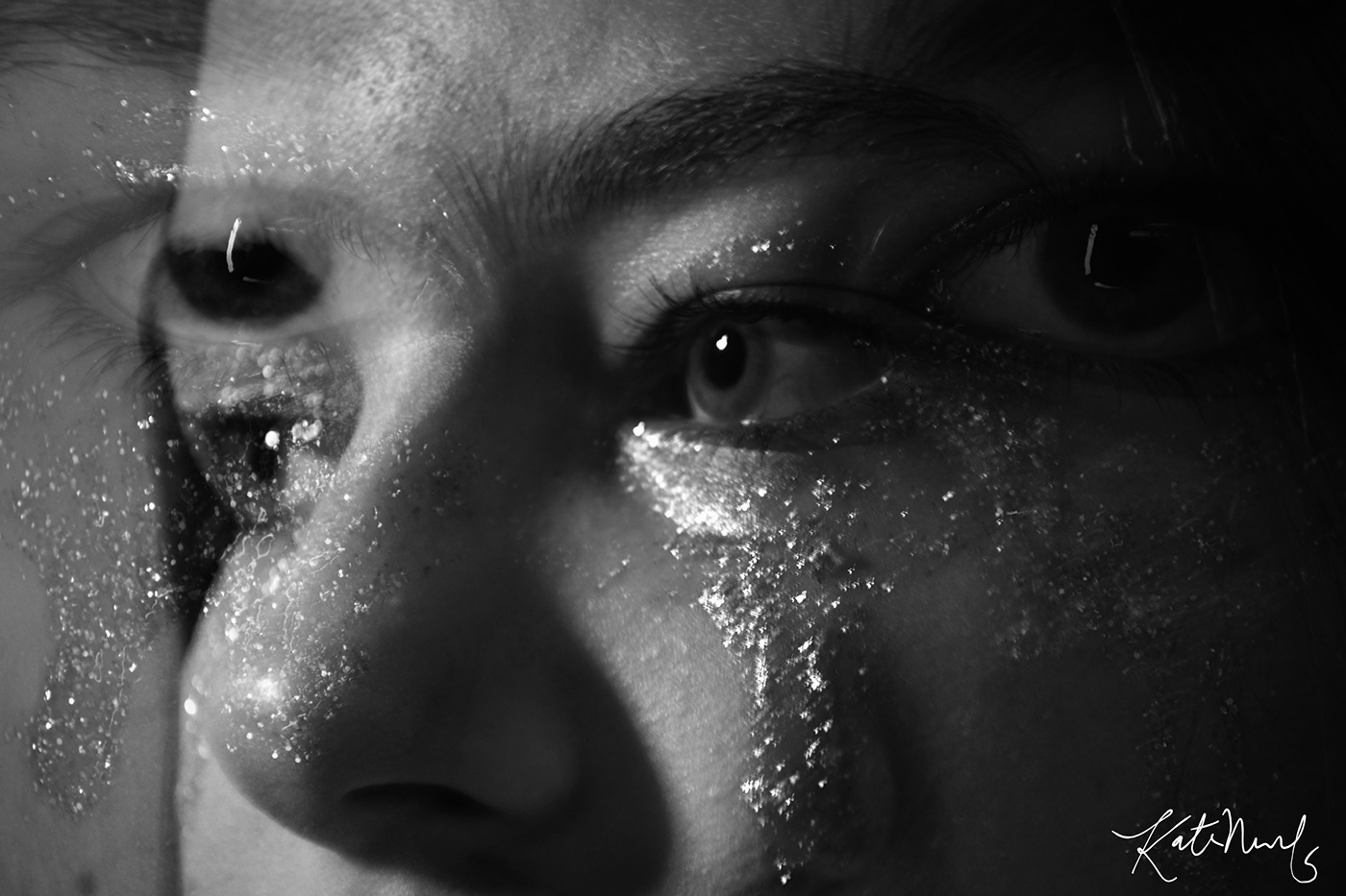 Glitter eyes face portrait Photography  photoshoot woman