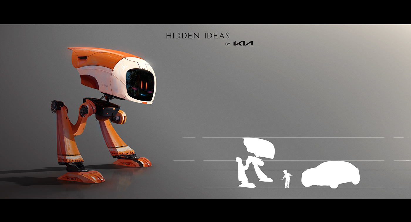 concept art electric robot futuristic kia robot Scifi the mill vfx