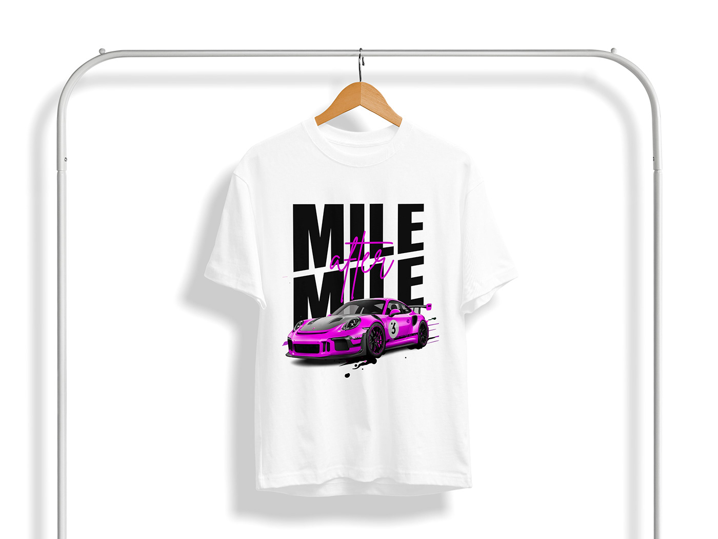 Car T-shirt Design; Porsche Car T-shirt; T-shirt Design; T-shirt; car illustration;