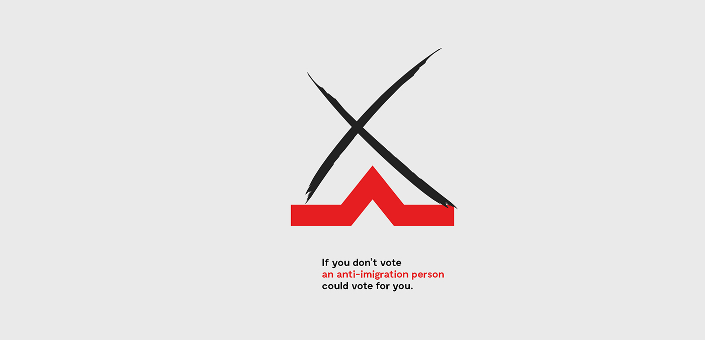 graphic design  poster design minimal art direction  Italy Election racism Nazism Human rights