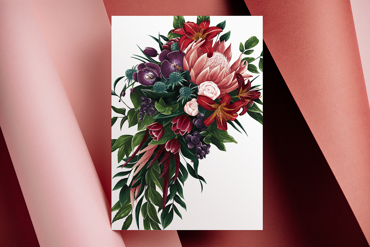 wedding wedding stationery Invitation save the date menu botanical illustration Flowers ILLUSTRATION  graphic design 