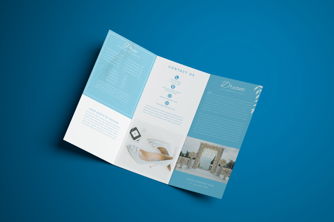 brochure business design free template tri-fold trifold