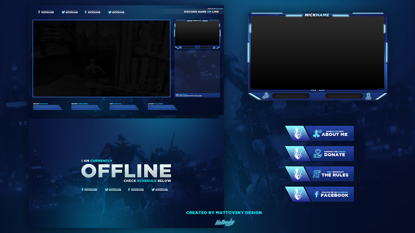 Twitch Overlay free twitch overlay template templates Twitch package dowload stream overlay Streaming
