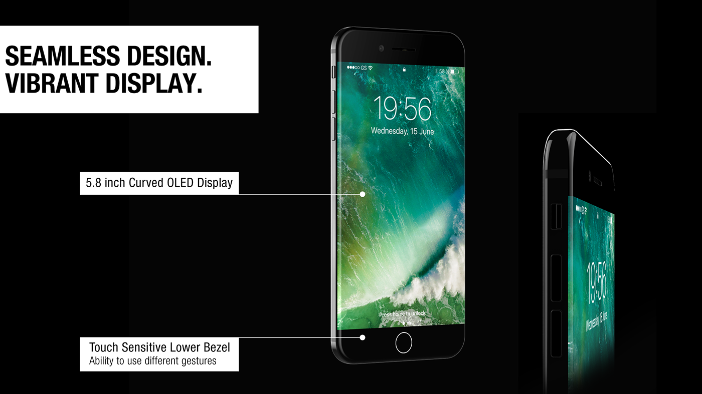 industrial design  product design  iphone apple phone smartphone design iphone 8 Technology art direction 