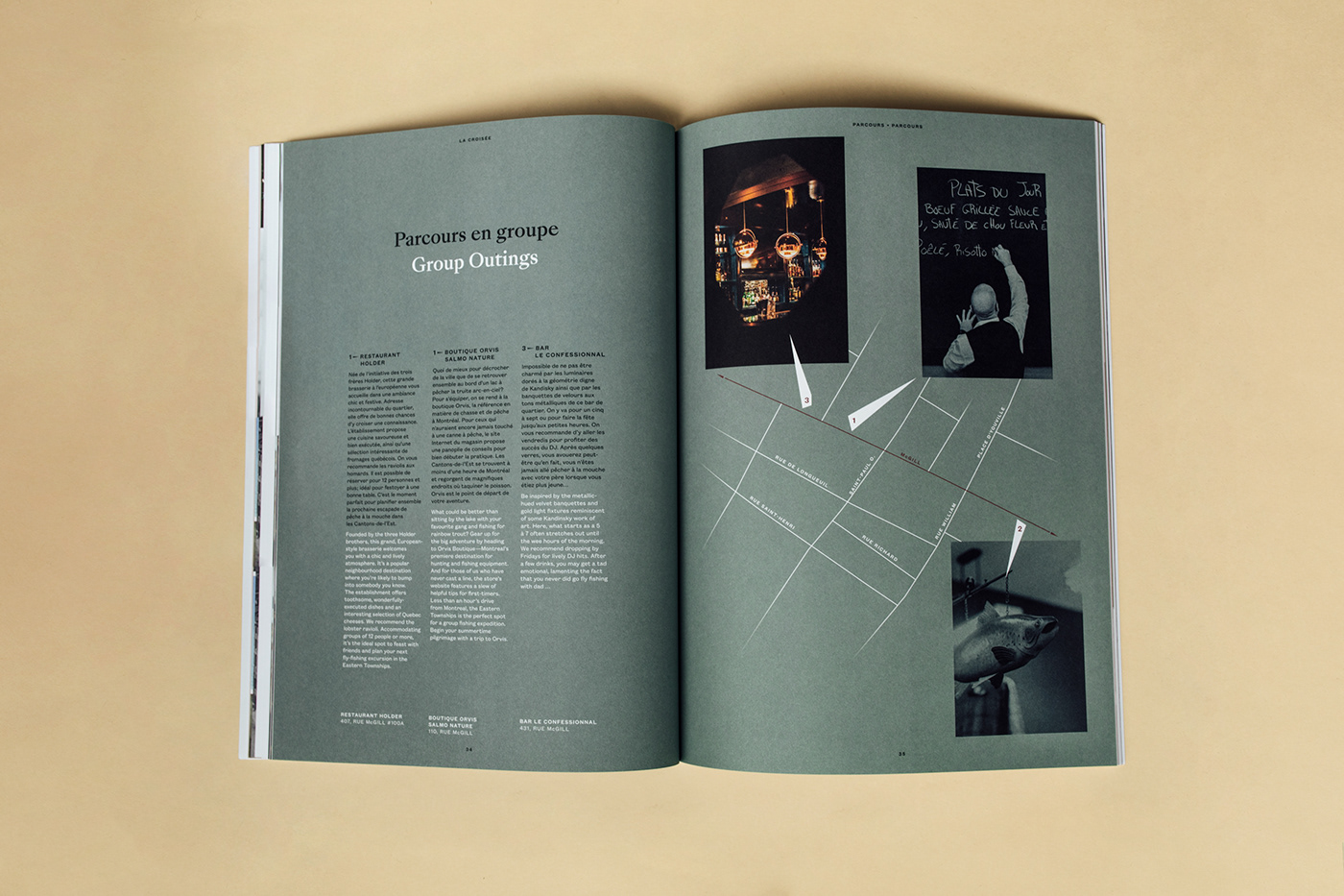 magazine Layout lifestyle Photography  Photographie graphic design  foil Classic modern Montreal