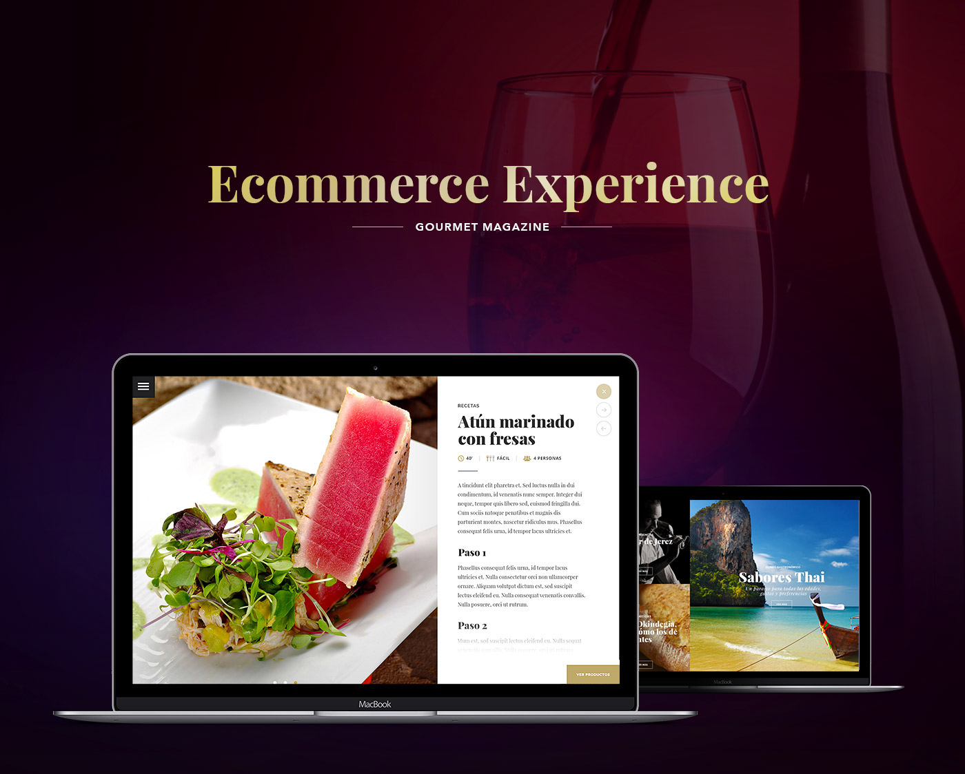 e-commerce Responsive publication magazine recipes Grastronomy gourmet cooking Website ui design interaction user interface Web interactive
